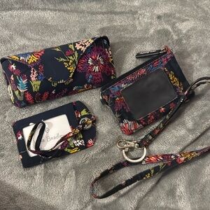 Vera Bradley accessories in midnight wildflowers